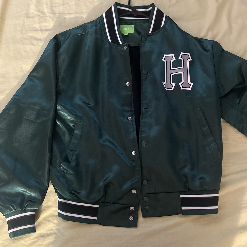 HUF Mens Varsity Jacket - Green